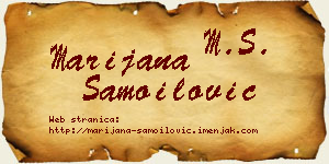 Marijana Samoilović vizit kartica